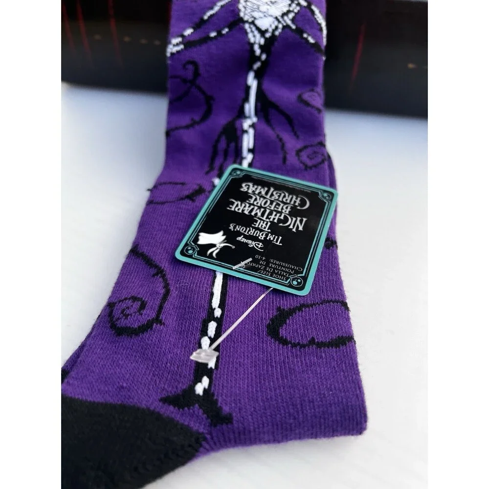 Disney Nightmare Before Christmas Jack Skellington Crew Socks NWT Shoe 4-10